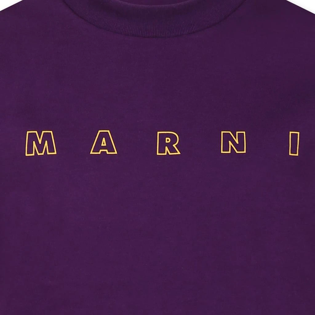 Marni Purple T-shirt For Kids With Logo 3