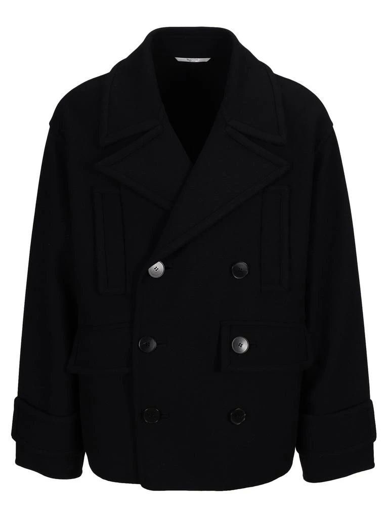 Valentino Valentino Double-Breasted Tailored Peacoat 1