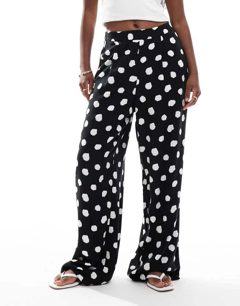 Capri Pants Polka Dot Trousers Asos ASOS DESIGN Cropped Slim