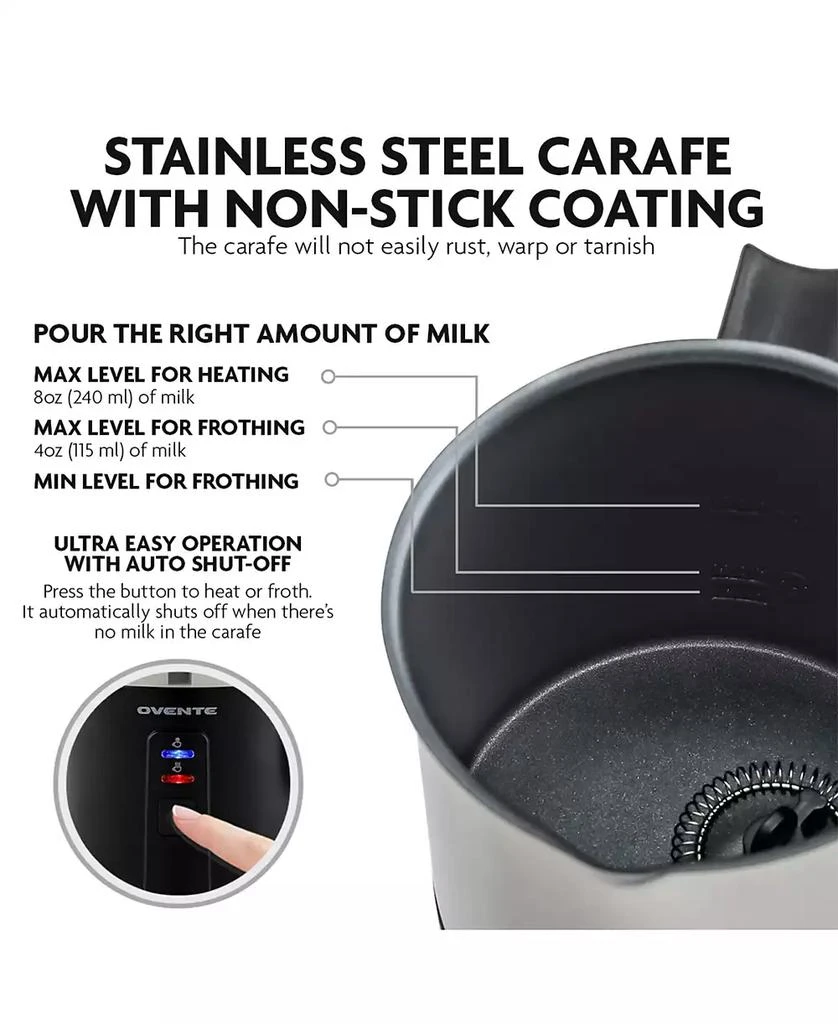 OVENTE 3 In 1 Electric Milk Frother 3