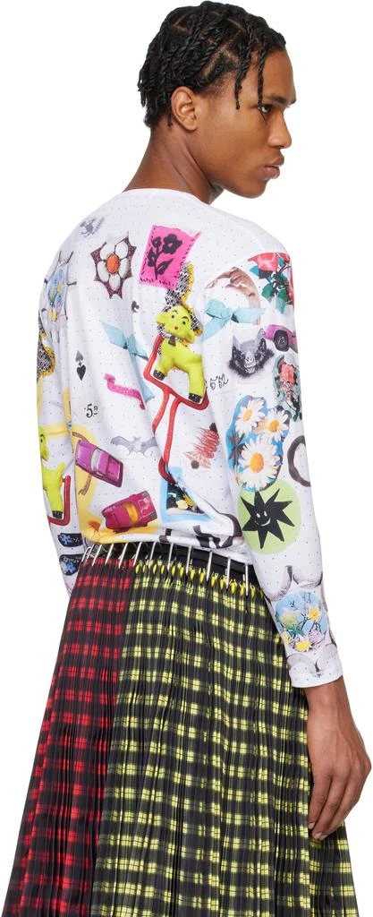 CHOPOVA LOWENA White 'What's In My Bag' Fitted Jersey T-shirt 3