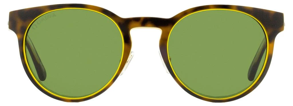 Omega Omega Unisex Round Sunglasses OM0020H 52N Havana/Yellow 52mm 2