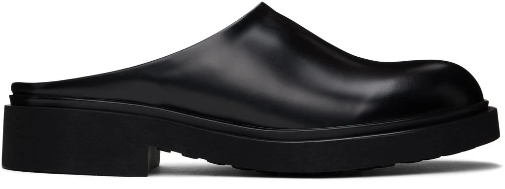 LEGRES Black Boxed Leather Clogs 1