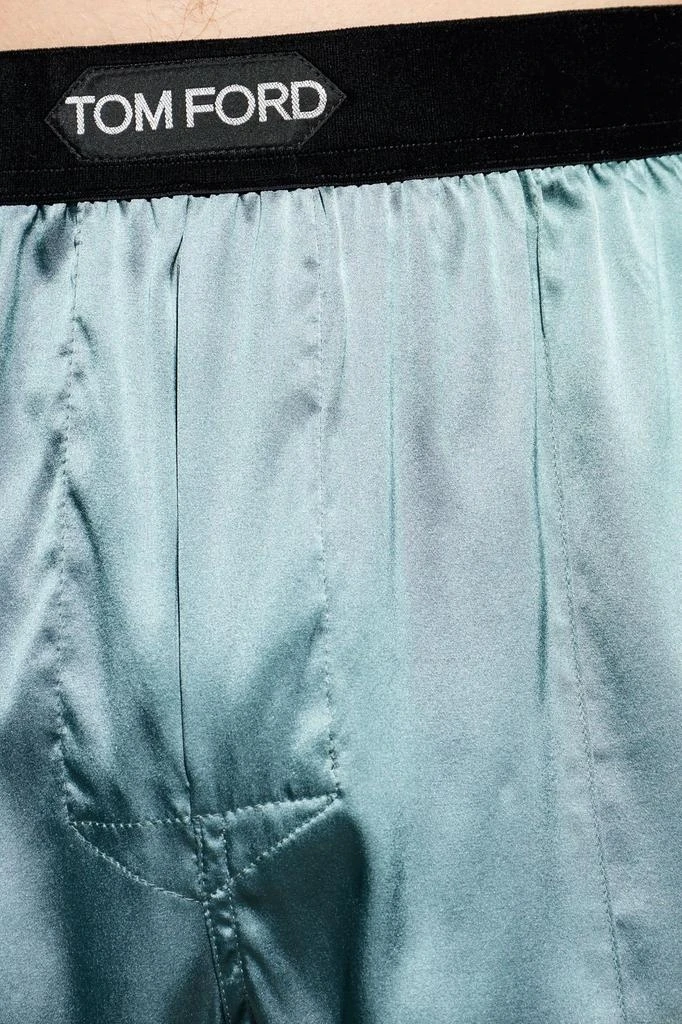 Tom Ford Tom Ford Logo Waistband Satin Pajama Trousers 5