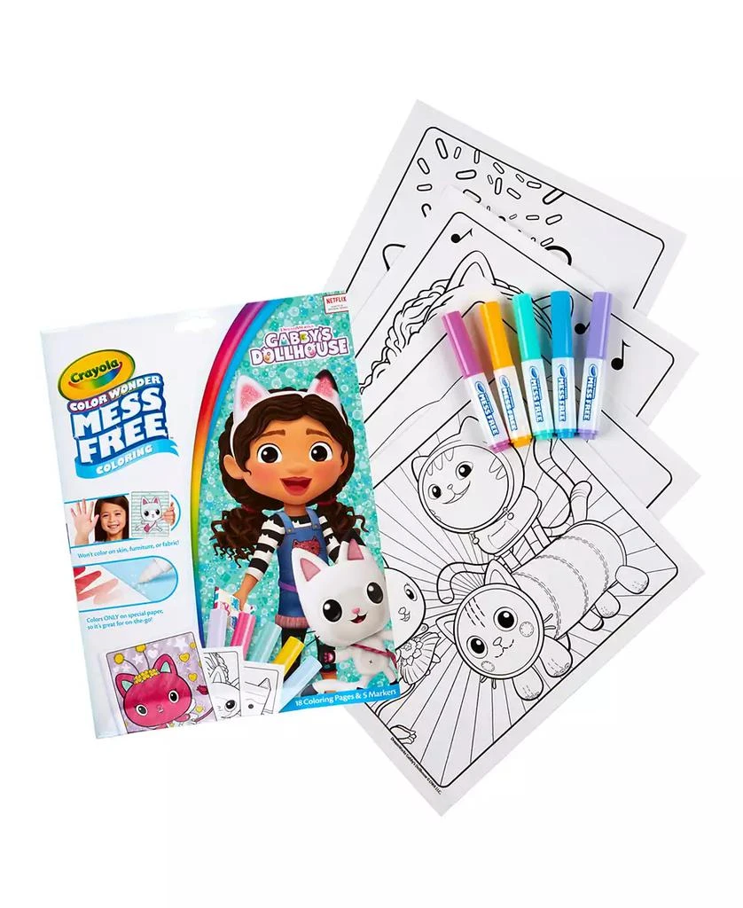 Crayola Color Wonder Gabby's Dollhouse Coloring Pad and Markers, Pack of 2 4