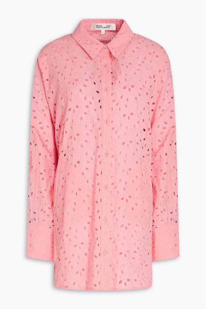 Diane von Furstenberg Caleb broderie anglaise cotton shirt