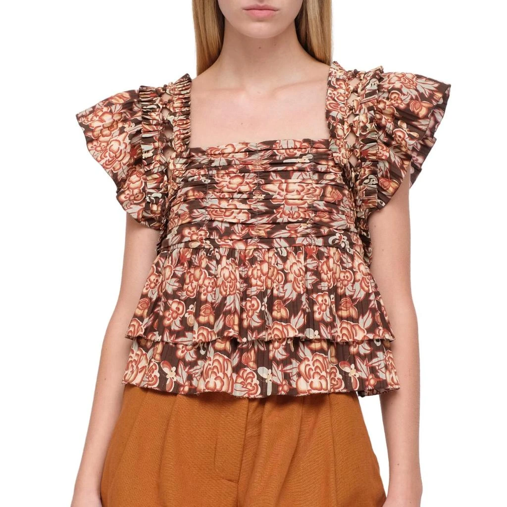 Sea Sea - EMELIA PRINT FLUTTER SLEEVE TOP 1