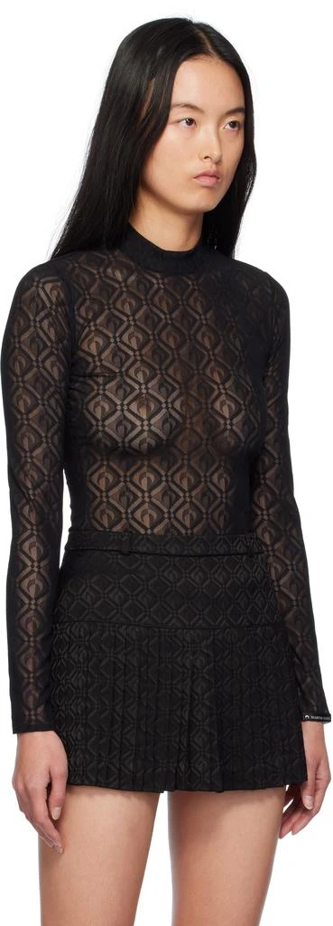 MARINE SERRE Black Moon Diamond Mesh Second Skin Top 2