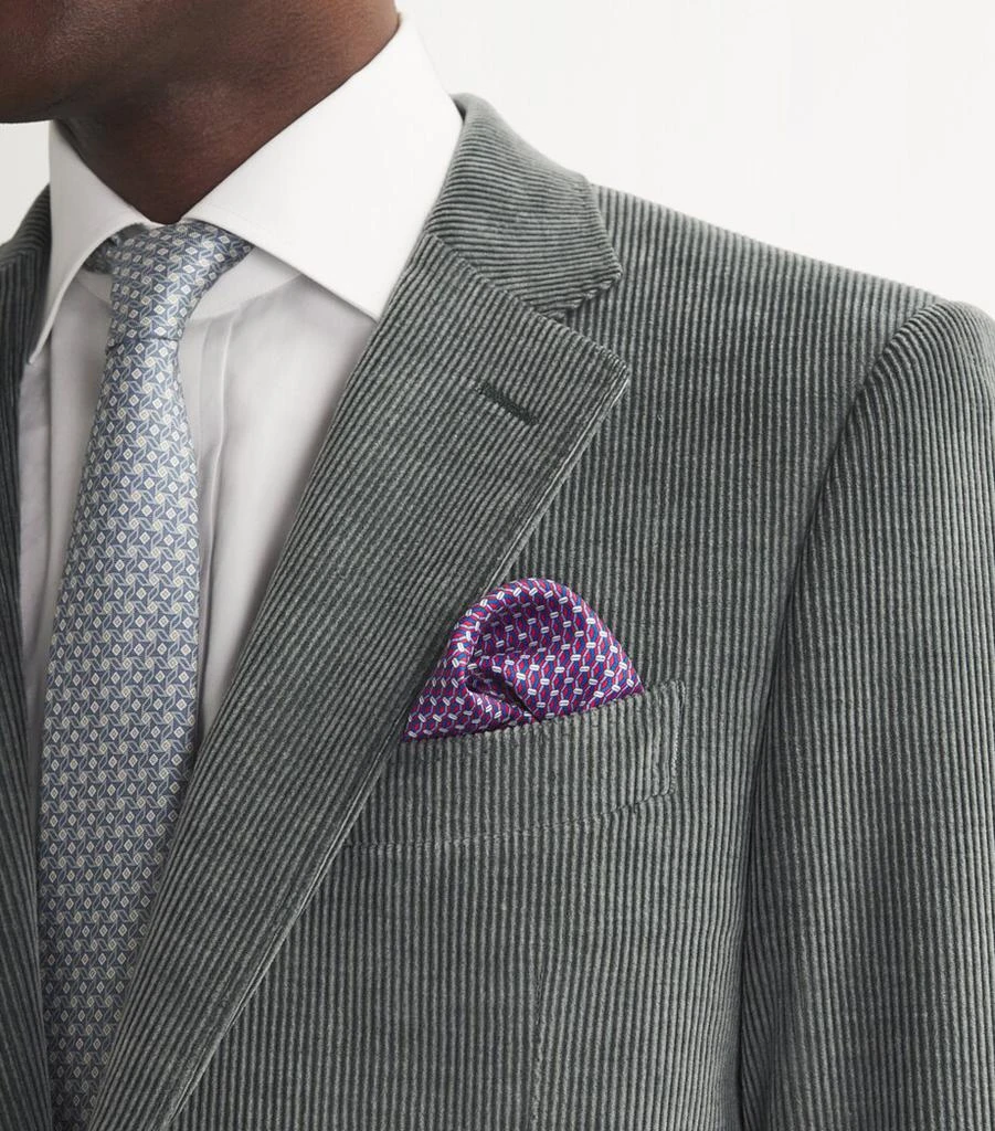 Canali Silk Jacquard Pocket Square 3