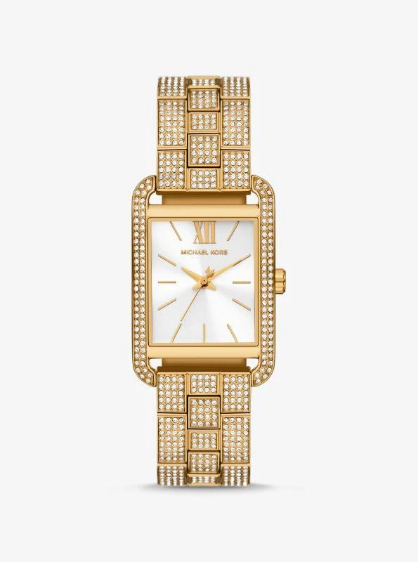 Michael Kors Monroe Pavé Gold-Tone Watch 1