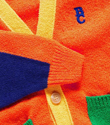 BOBO CHOSES Colorblocked cotton-blend cardigan