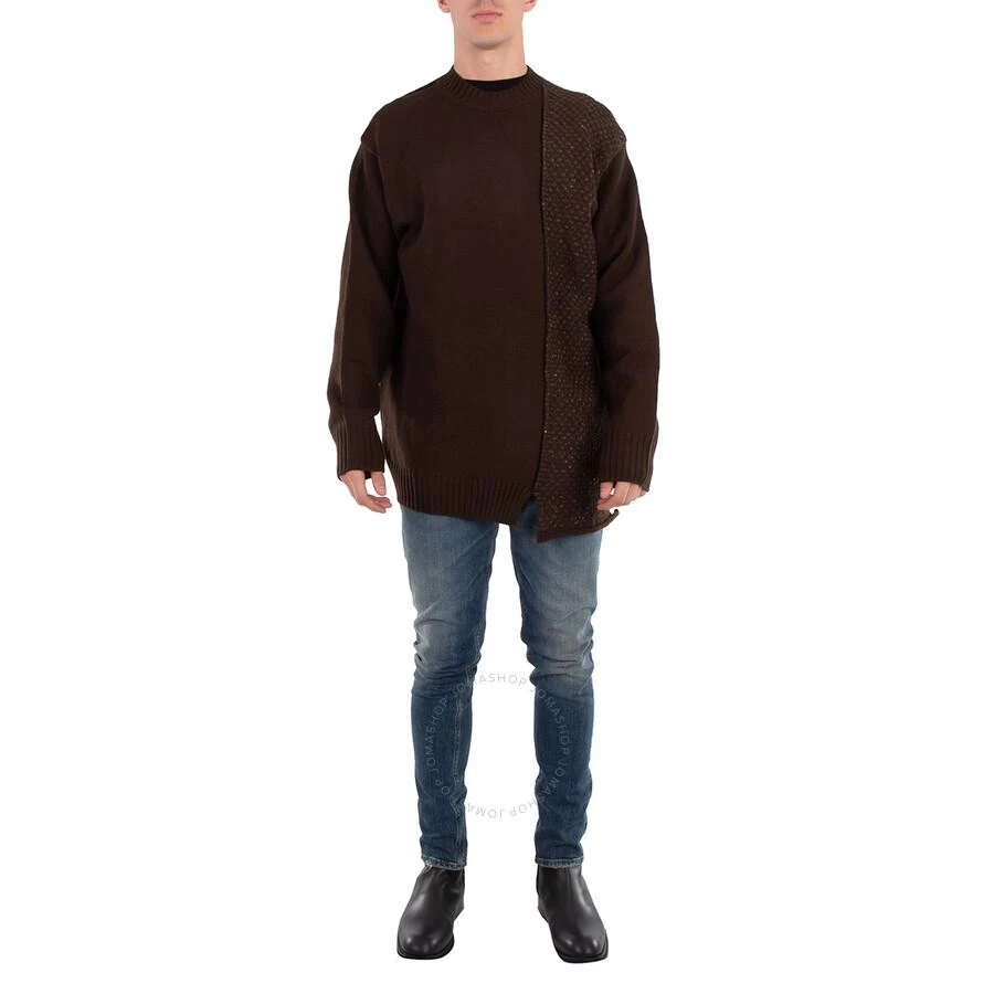 Yohji Yamamoto Men's Brown  Round Neck Knit Sweater 1