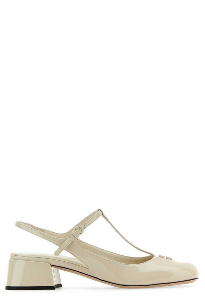 Miu Miu Miu Miu Logo Plaque Slingback Pumps - High Heels