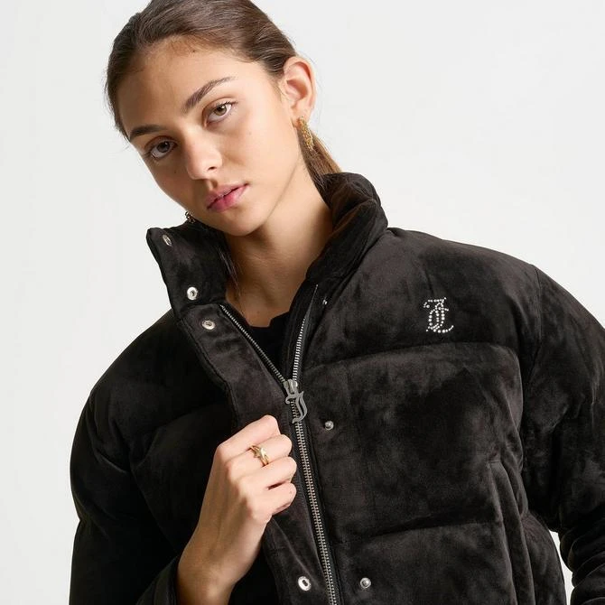 Juicy Couture Women's Juicy Couture Velour Bling Puffer Jacket 5