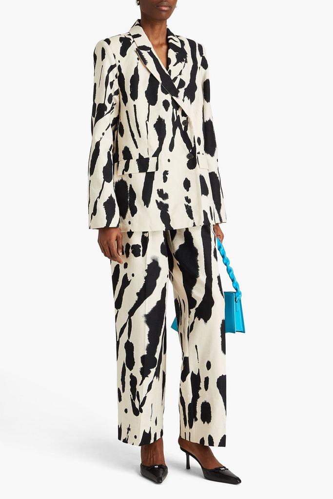 Stine Goya Steely printed cotton-tweed blazer