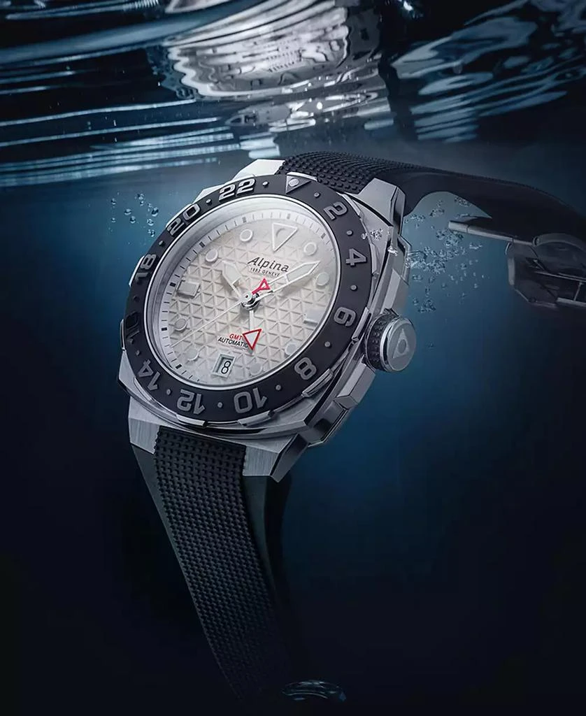 Alpina Men's Swiss Automatic Seastrong Extreme Black Rubber Strap Watch 39mm 3