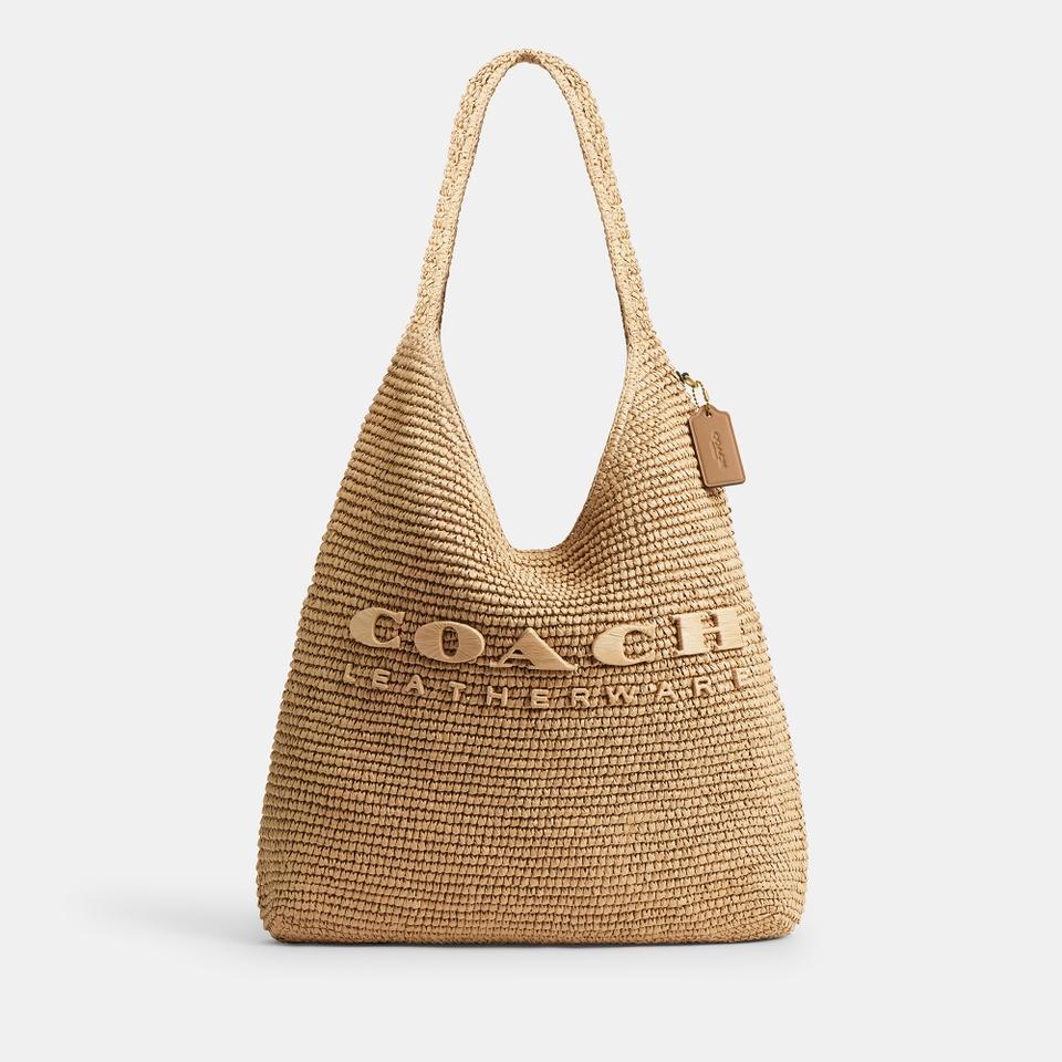 Coach Coach Brooklyn 39 Straw Shoulder Bag