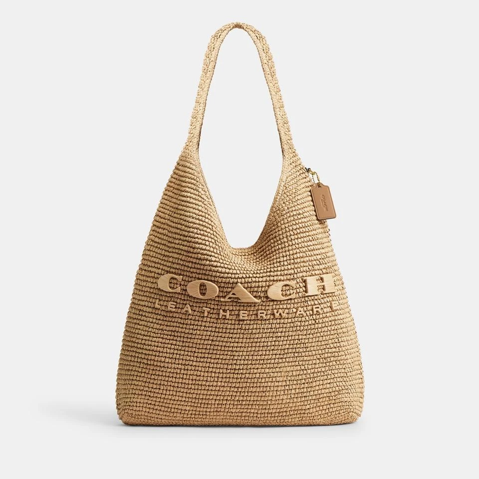 Coach Coach Brooklyn 39 Straw Shoulder Bag 1