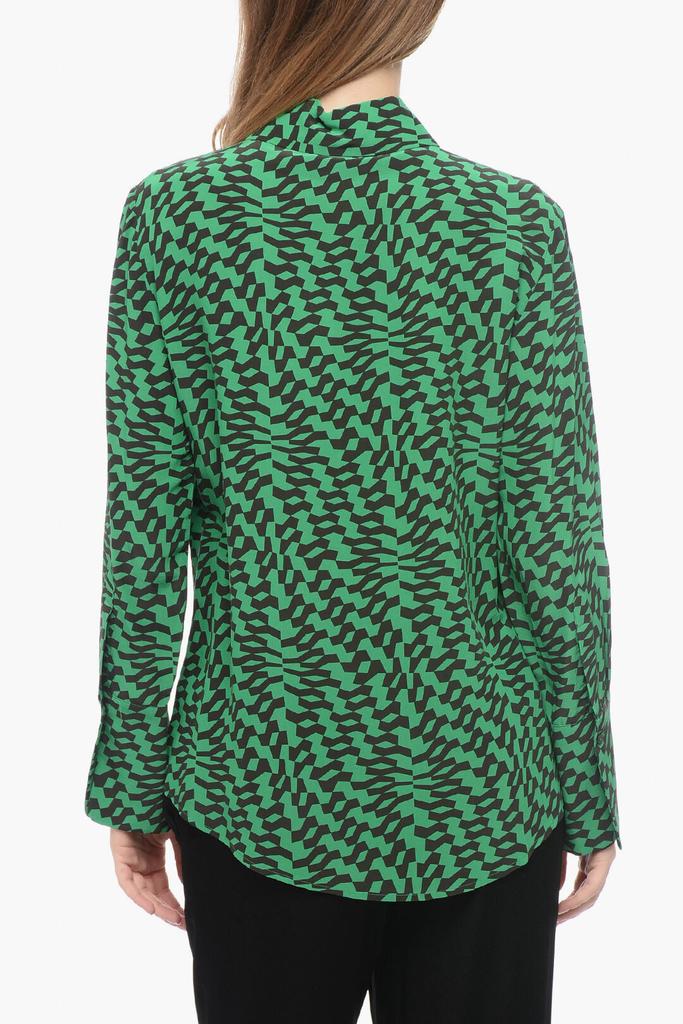 ATTIC AND BARN Attic And Barn Two-Tone Silk Blend HELENA Blouse