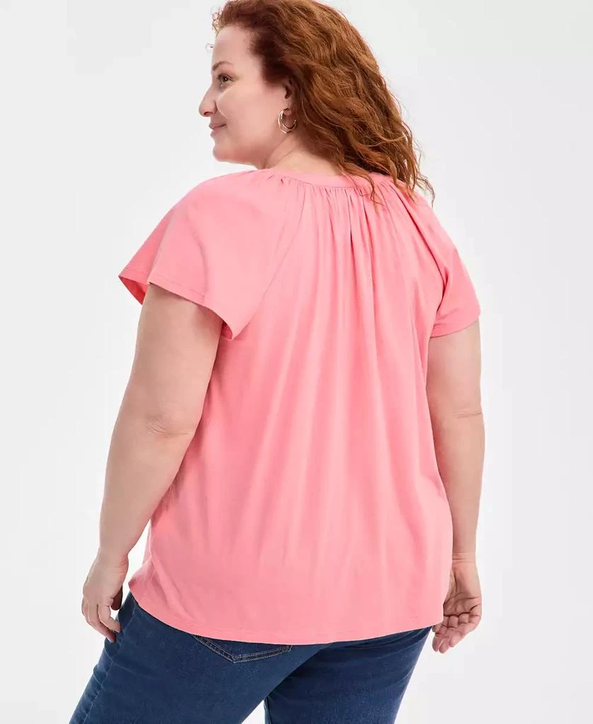Style & Co Plus Size Flutter-Sleeve Top, Exclusively at Macy's 2