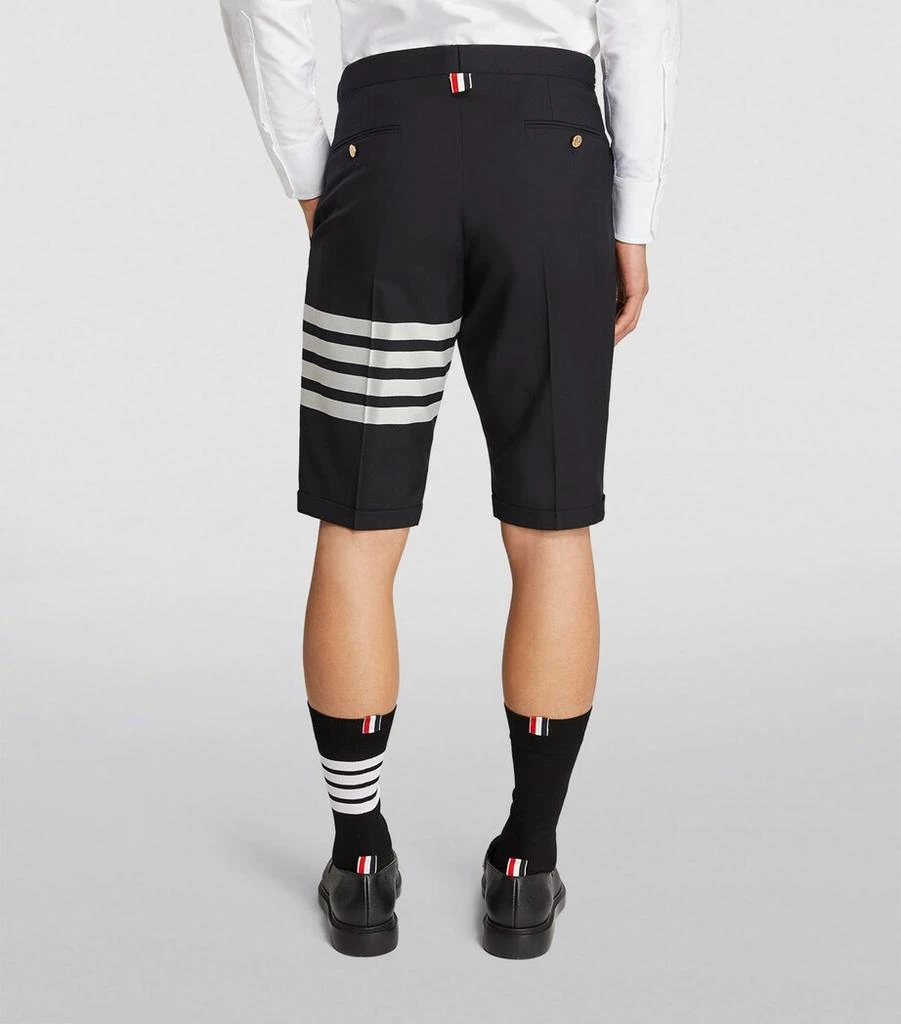 Thom Browne Wool 4-Bar Stripe Shorts 4
