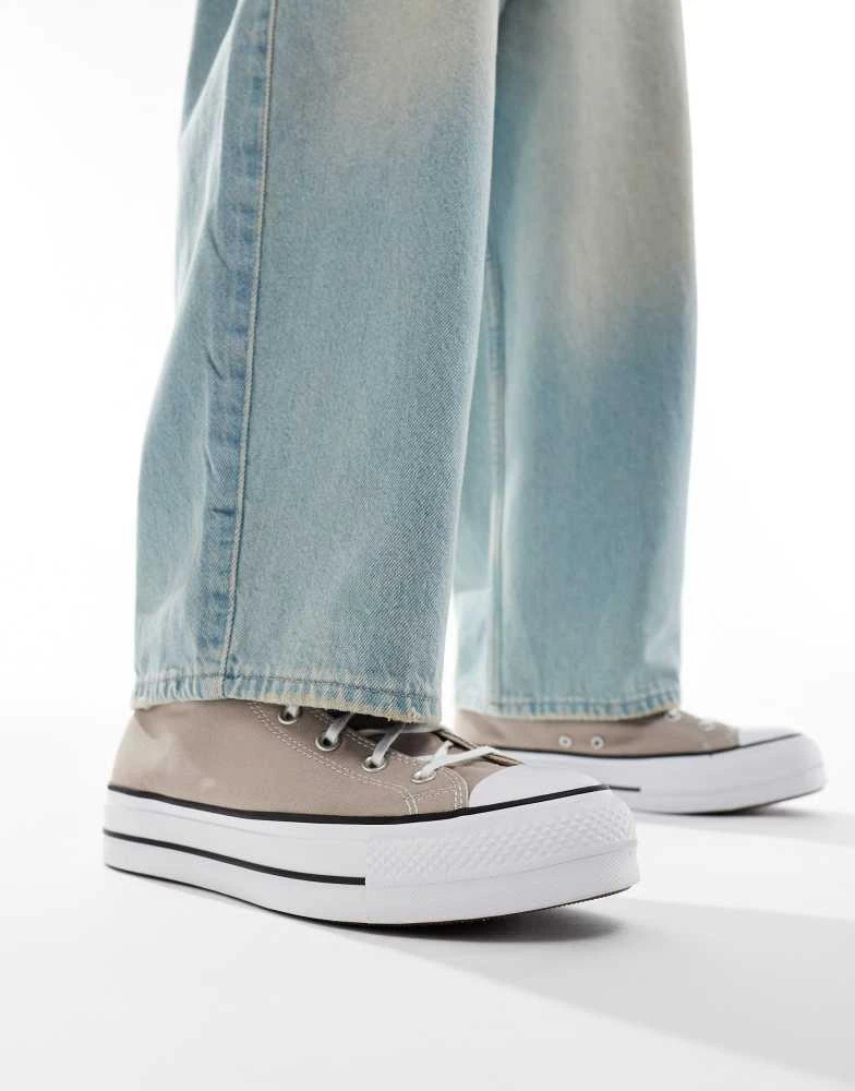 Converse Converse Chuck Taylor All Star Lift Hi trainers in stone 1
