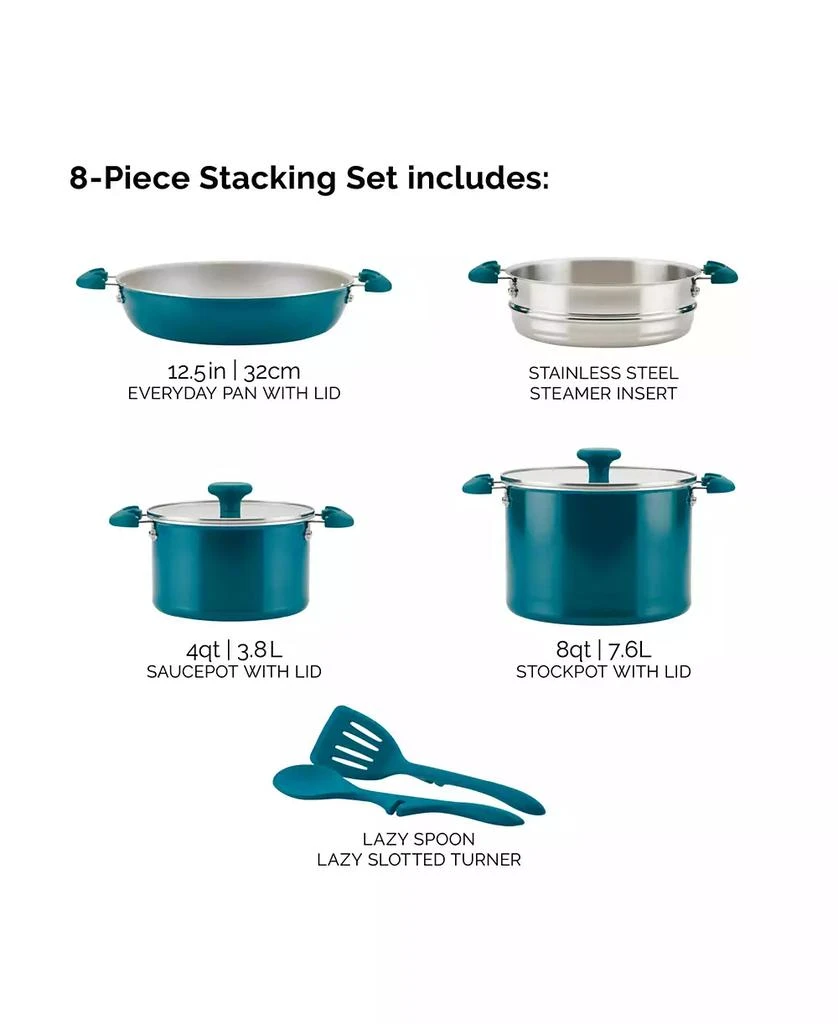 Rachael Ray Create Delicious Stackable Nonstick 8-Pc. Cookware Set 10