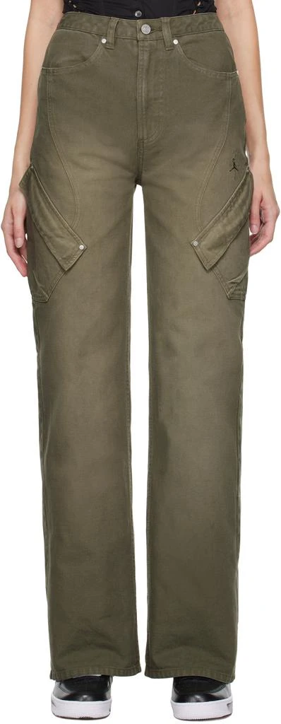 Jordan Khaki Travis Scott Edition Embroidered Cargo Pants 1