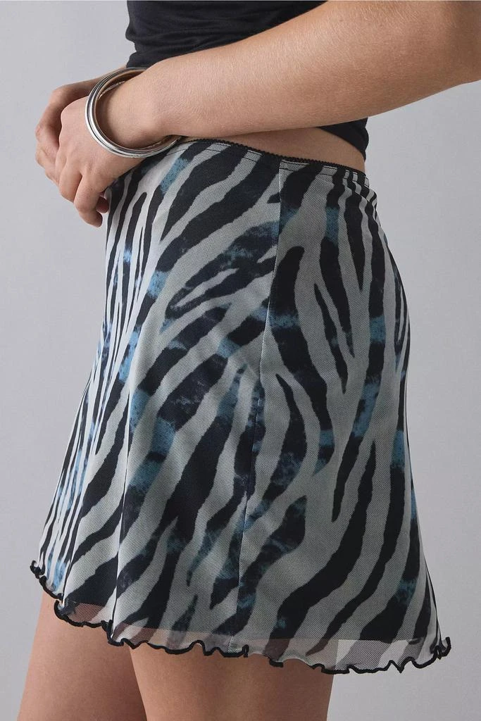 Kimchi Blue Kimchi Blue Zimi Zebra Print Mesh Mini Skirt 4