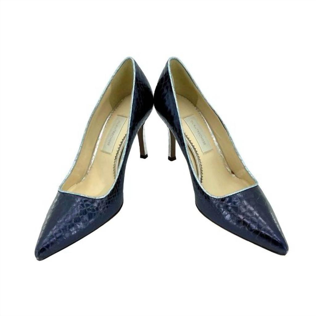 L'AUTRE CHOSE L'Autre Chose - Women's Metallic Snake Leather Stiletto Heel