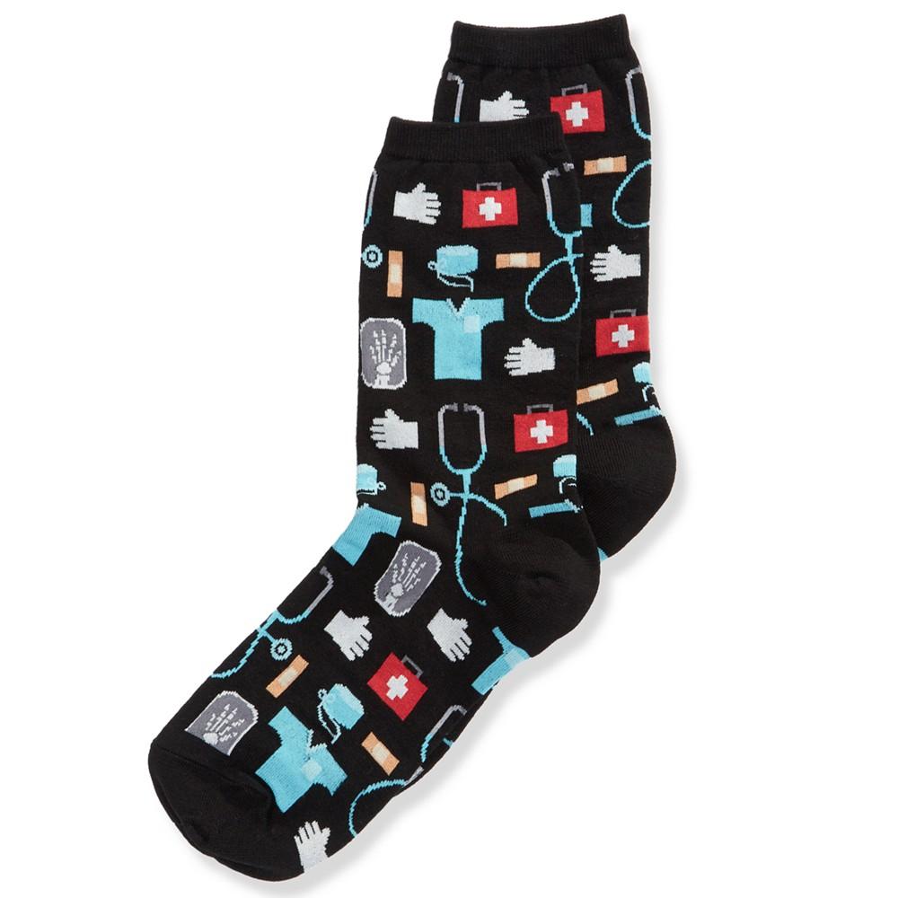 Hot Sox Women's Medical-Professionals Theme Crew Socks