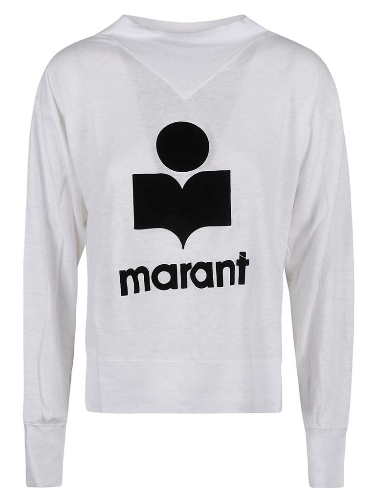 Isabel Marant Étoile Isabel Marant Étoile Logo Printed Long Sleeved T-Shirt