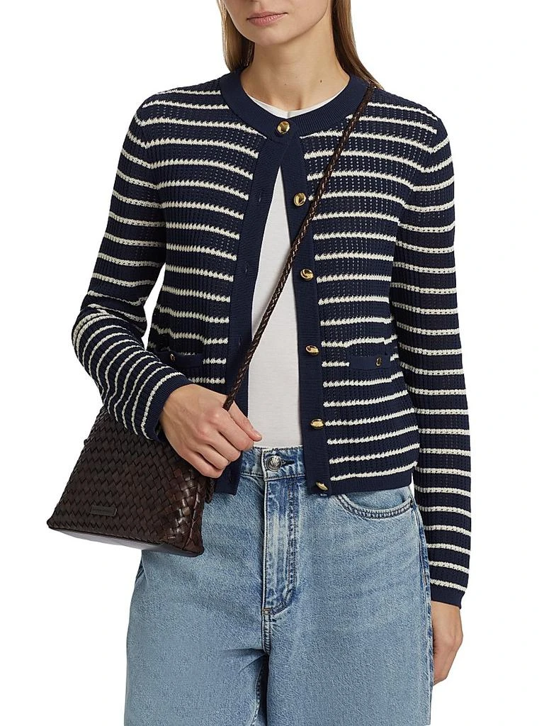 Rag & Bone Viola Cotton-Blend Stripe Cardigan 3