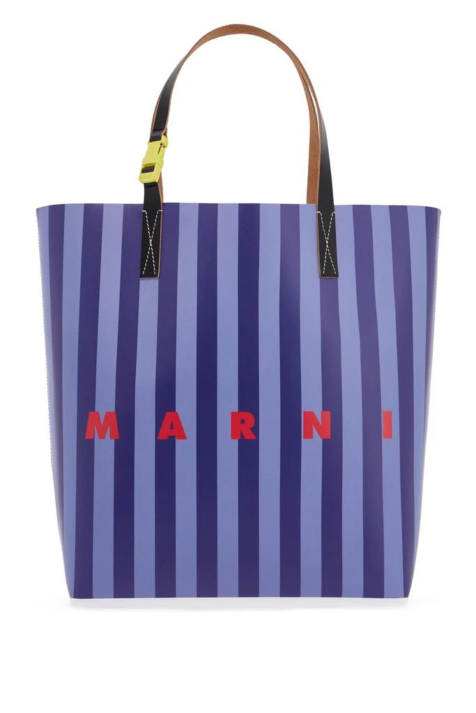 Marni striped tribeca tote bag 1