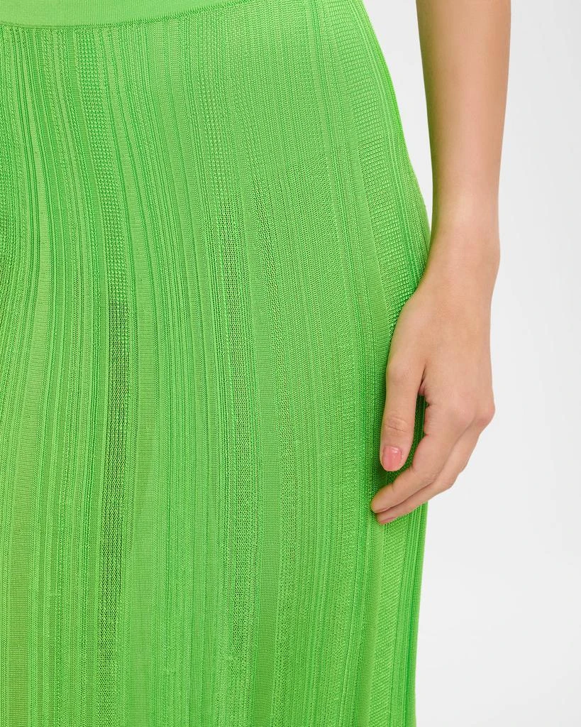 Gabriela Hearst Daniella Plisse Silk Knit Maxi Skirt 5