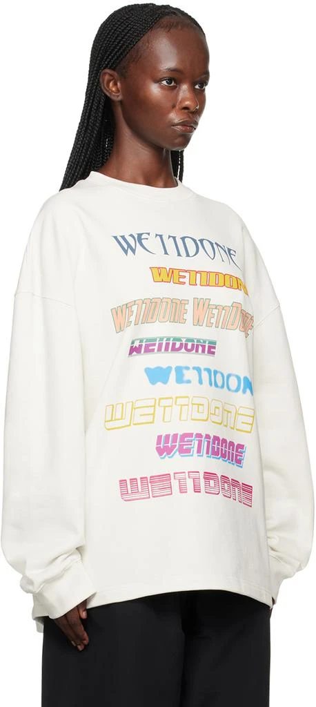 We11done White Printed Sweatshirt 2