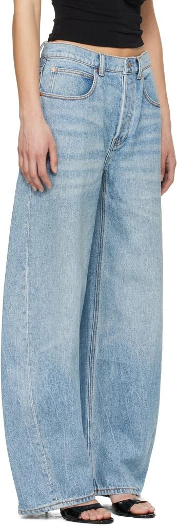 Alexander Wang Blue Low-Rise Rounded Oversized Jeans 2