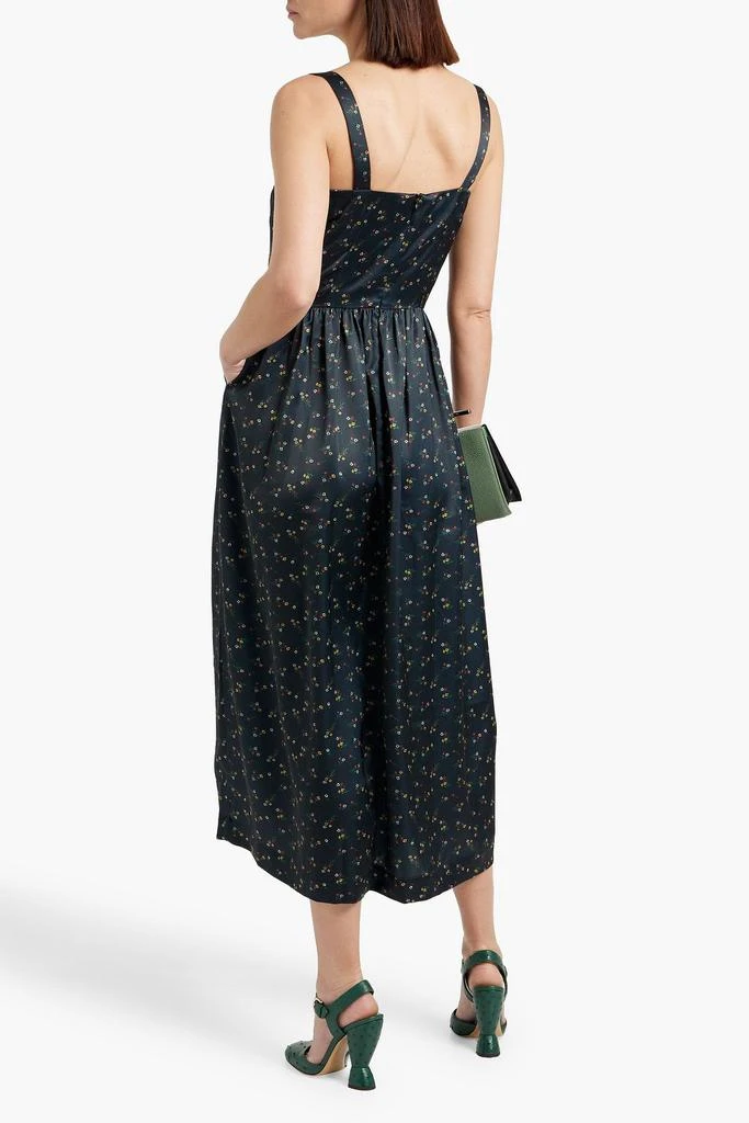 HVN Laura floral-print satin midi dress 3