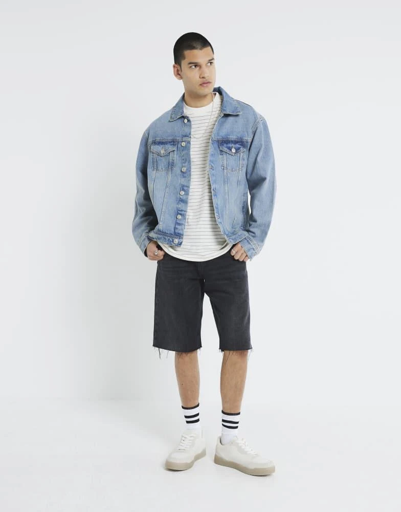 River Island River Island Regular fit denim jacket in blue 3