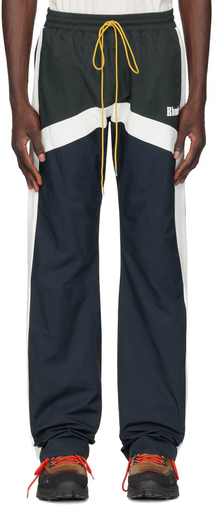 Rhude Navy & Green Motorsport Track Pants