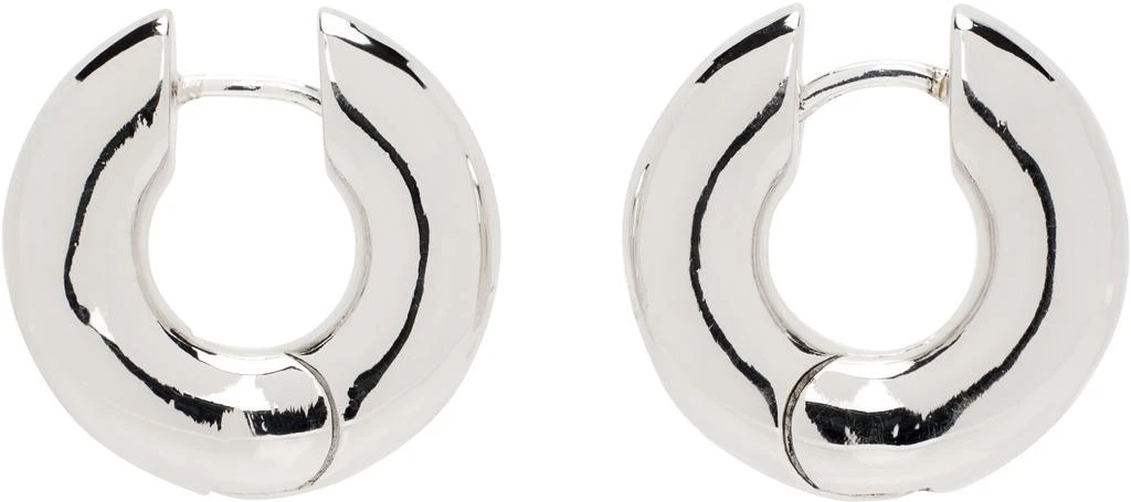 Laura Lombardi Silver Medium Terra Hoop Earrings 1