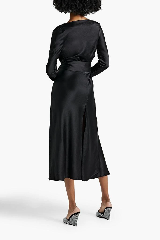 Bec & Bridge Agatha satin midi wrap dress 3