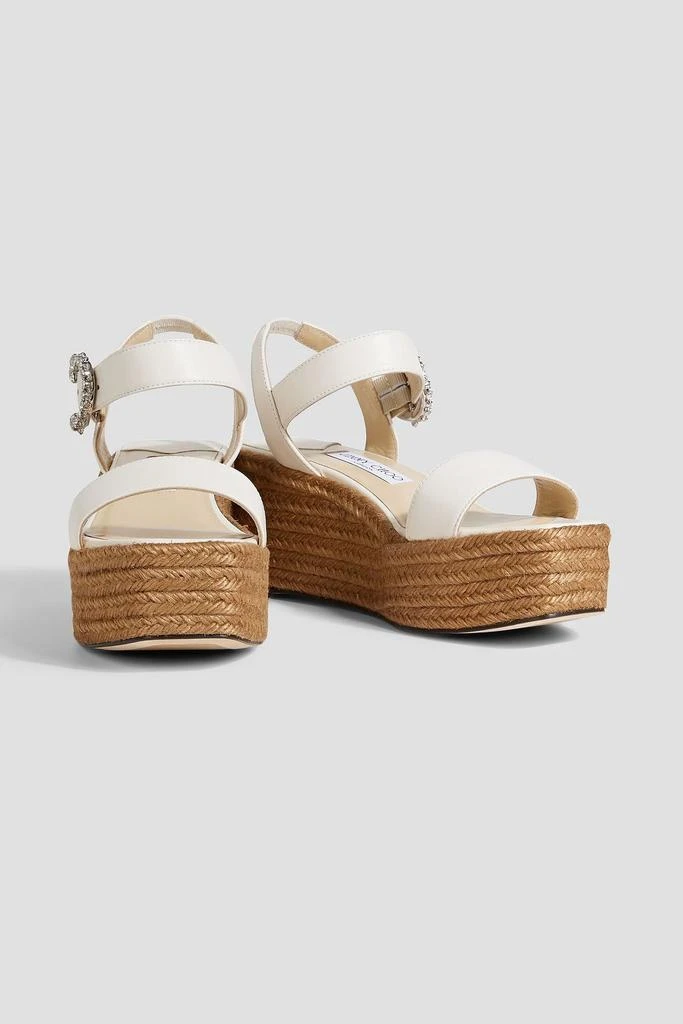 Jimmy Choo Mirabelle 70 leather espadrille wedge sandals 2