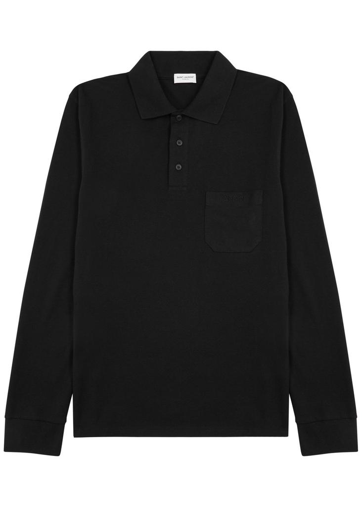 【関税＆送料込み】Saint Laurent T-Shirt And Polo Shirt black-cotton-saint-laurent-t-