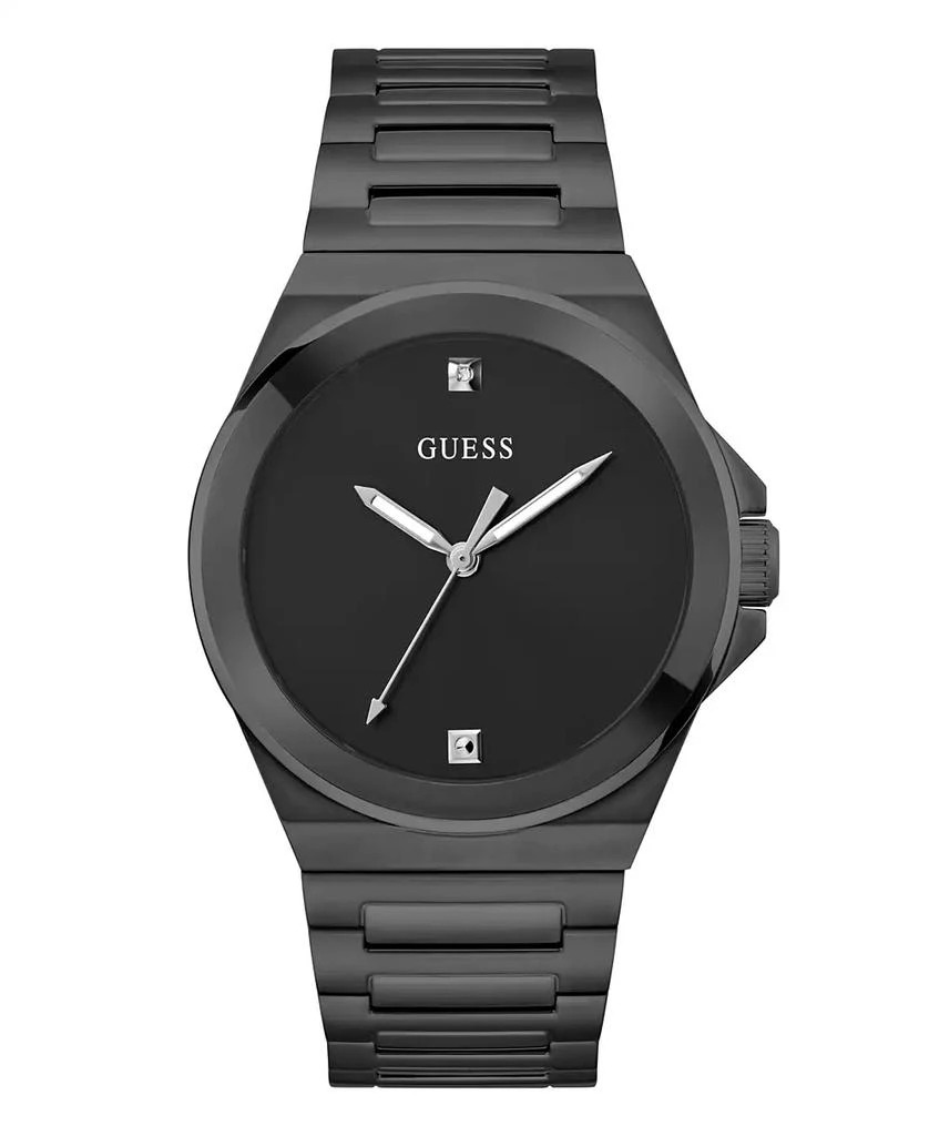 GUESS Men's Analog Black Stainless Steel Watch 44mm 1