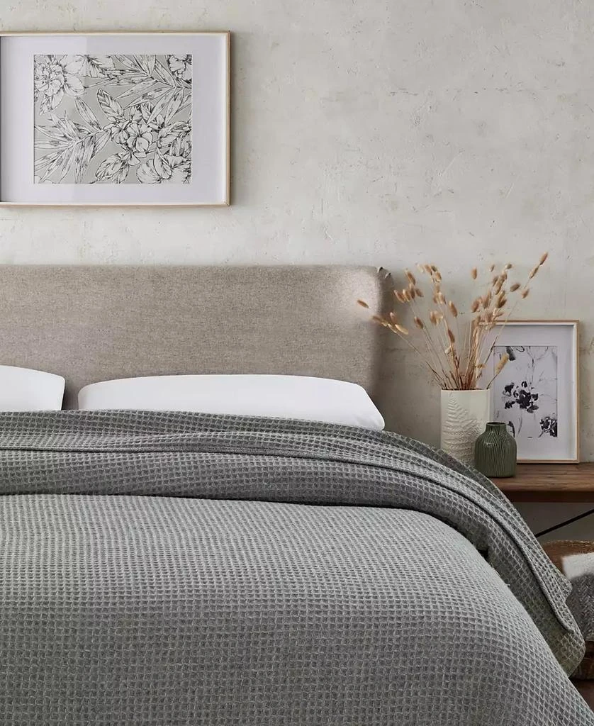 Melange Home 100% Wool Waffle Weave Blanket 2
