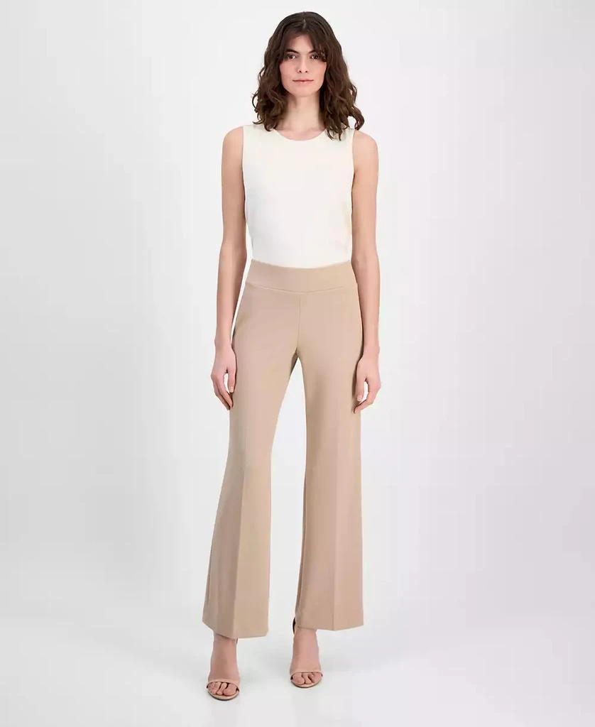 Anne Klein Women
s High-Rise Wide-Leg Pull On Pants