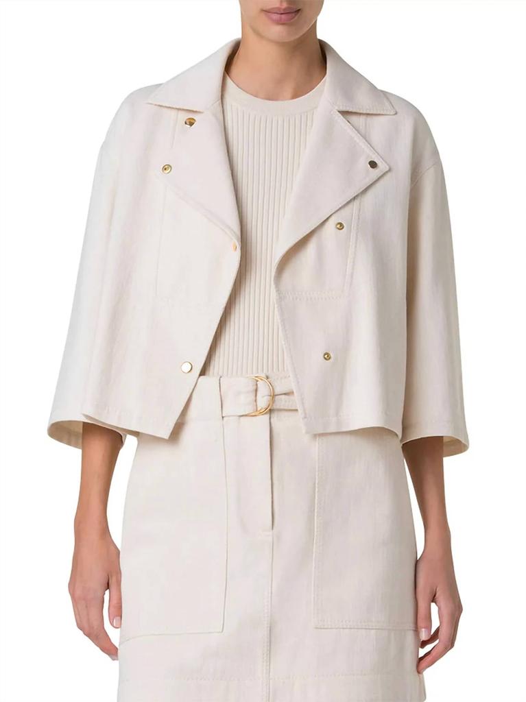 Akris Akris Punto - Crop Boxy Biker Jacket