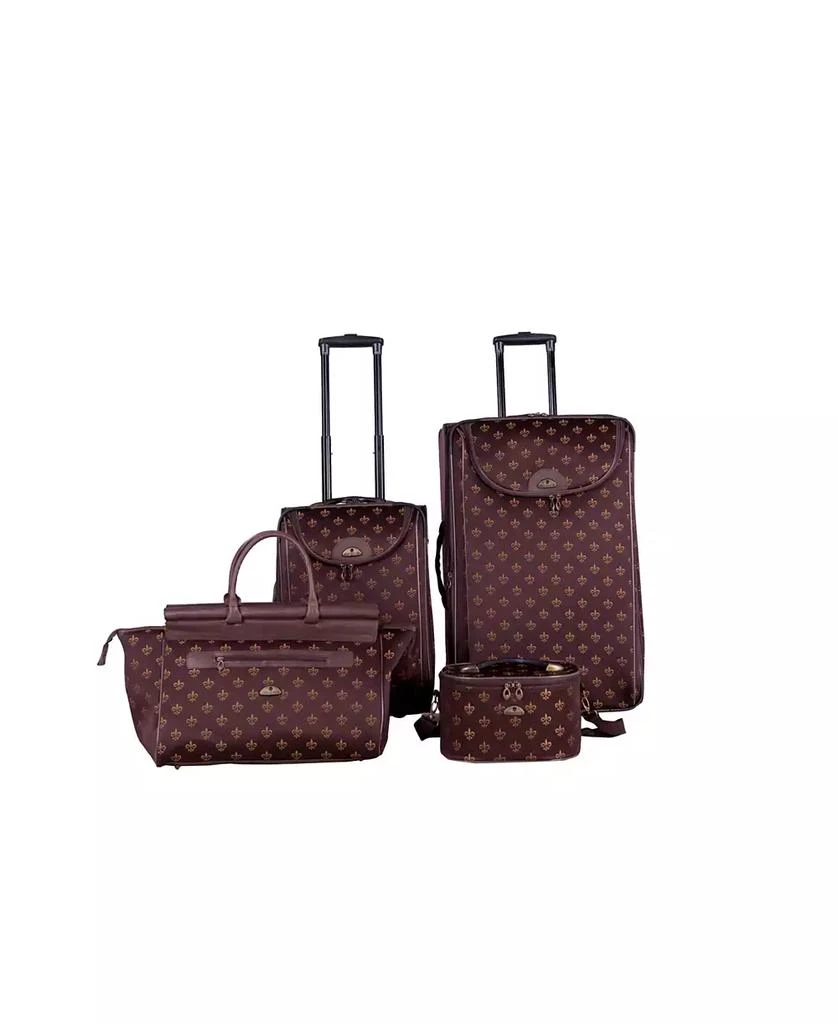 American Flyer Fleur De Lis 4 Piece Luggage Set 11