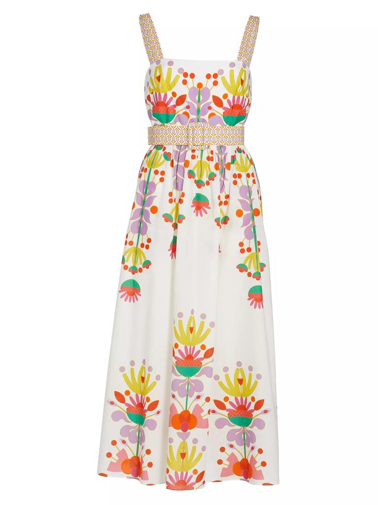 Borgo de Nor Ninet Printed Belted Midi-Dress